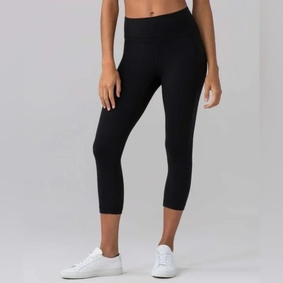 Lululemon Pants - Lululemon Pushing Limits High Rise Leggings 7/8 Tights Black 4